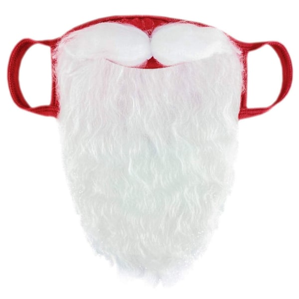 Santa Claus mask skäggmask Halloween kostym vit jul mas