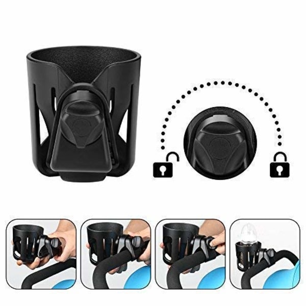 1 Pack Universal Cup Holder, Vagn, Cykel, Rullator Cup Holder, Stor