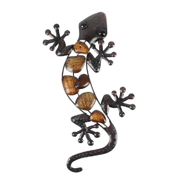 1 stk Iron Gecko Lizard Veggdekor Hjemmehagedekor Creative H