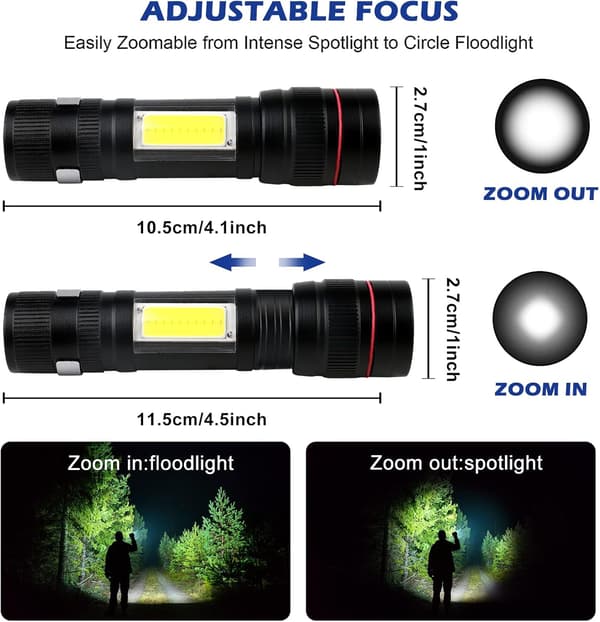 Ultra Tehokas LED-Taskulamppu - 2 kpl Latautuva Taskulamppu, Tac