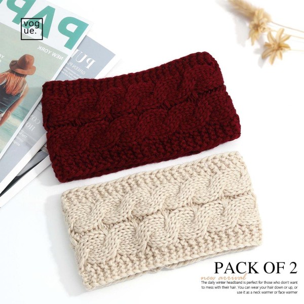 Winter Headbands Women's Ear Warmer Headband Cable Knit Head Wrap