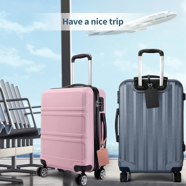 Set med 2 bagagelappar för resväskor för att snabbt lokalisera bagage och
