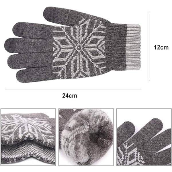 1 par vinterhandskar Pekskärmshandskar Stretch Cashmere-handskar