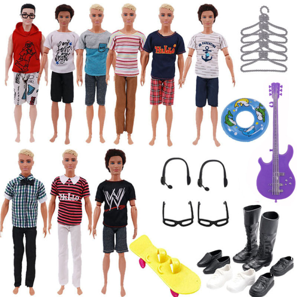 30 stycken 27-29 cm pojkedockor Barbie docktillbehör