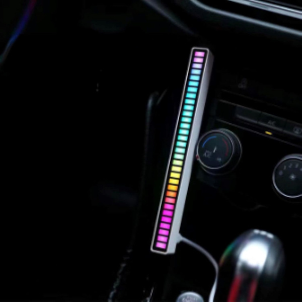 2 stk RGB Stemmeaktiveret Rhythmelys, Lydoptagelseslys, Fancy S
