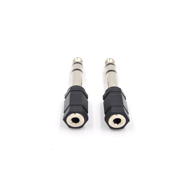 6,5 mm til 3,5 mm hun to-kanals lydadapter nikkelbelagt