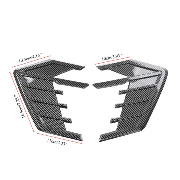 2 st Universal Kolfiber Bil Exteriör Sida Fender Vent Air