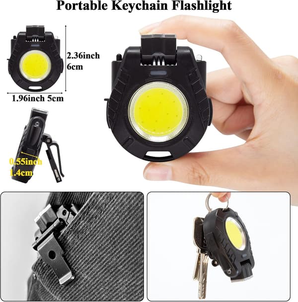 Mini LED -taskulamppu avaimenperään, 5 tilaa, 500 lumenia M