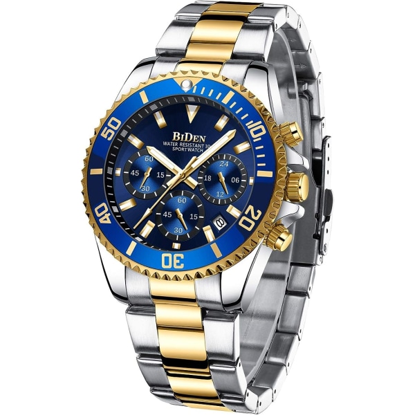 Herrklockor Chronograph Rostfritt stål Vattentät datum Analog Q