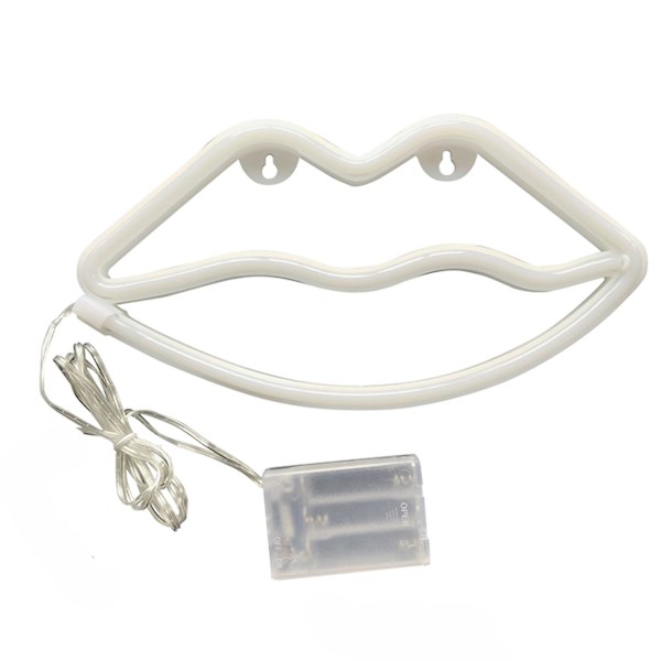 Neon-skylt i Lip-form, alltid på, USB/batteridriven, akryl, väggdekoration
