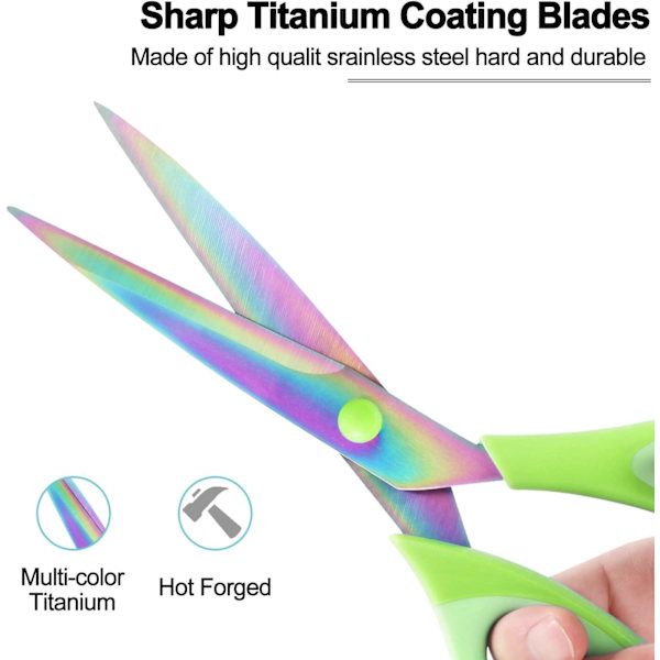 Titanium Saks, Skarpe Blade Sakse, Blødt Gummibelagt Greb