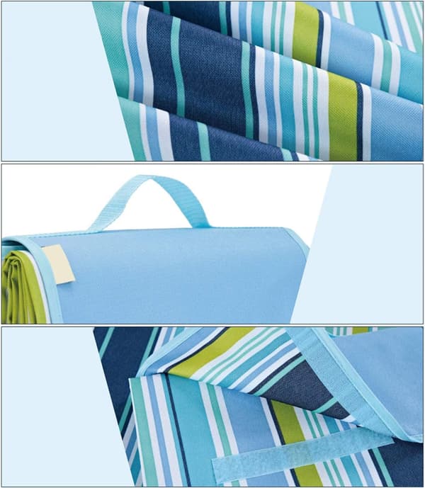 195 x 200 cm Vanntett Piknikteppe Foldbart Teppe for C