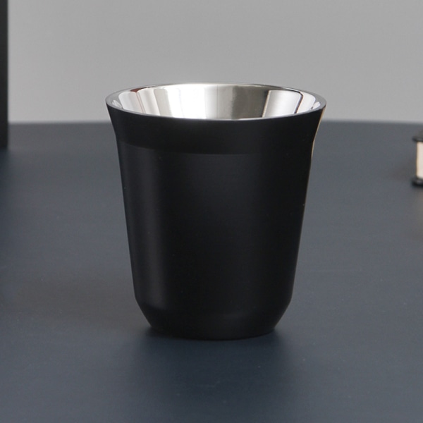 Kaffe/Espresso-kopp i rostfritt stål, dubbelväggig isolering DXGHC