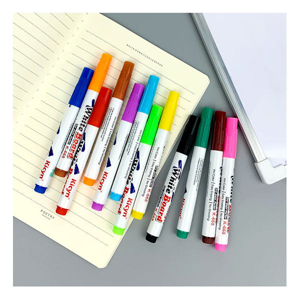 12 farver + 1 ske vandmaling flydende pen whiteboard
