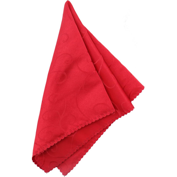 Sæt med 4 Kludservietter, 19 x 19 Tommer, Polyester Vaskbar Serviet