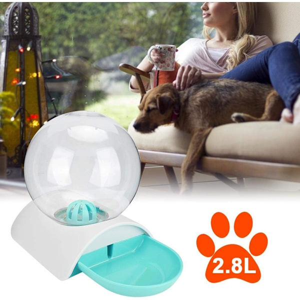 Kattfontän, Plastbubbla Husdjursvattenmatningskopp Automatisk Hig