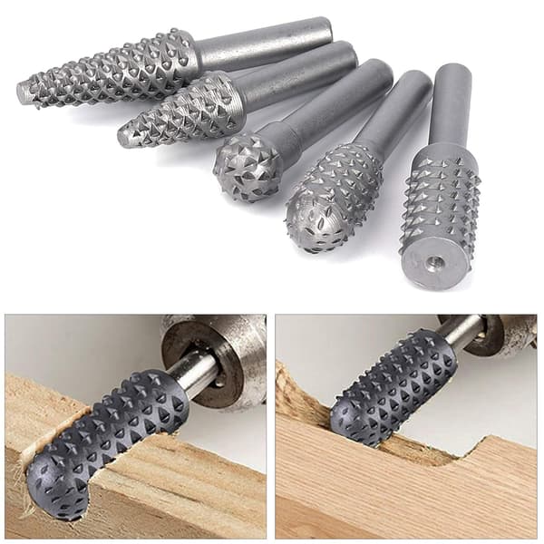 Rotary Burr Sæt Kraftværktøjer Træ Slibning Solid Stål Rasp Carbid
