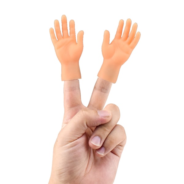 Fem fingre åben palmefingerdukke venstre og højre lille hånd