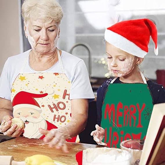 2-pakks Juleforkle for Voksne, Vanntette Juleforkle DXGHC