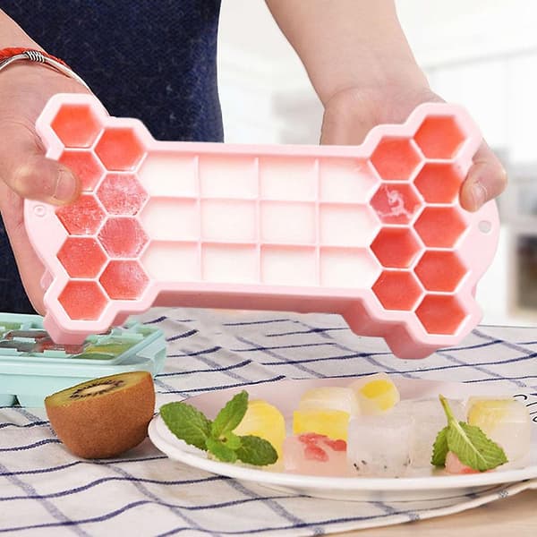 3D Isbittskuffer Silikonmaler Multifunksjonell Gjenbrukbar DIY Isbittsmaker