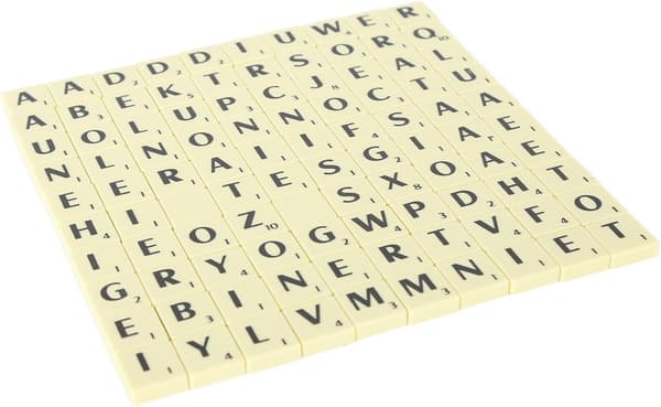 100 stk Træ Scrabble Bogstaver, Scrabble Bogstaver til Håndværk, DIY