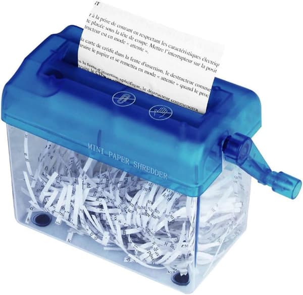 Papirshredder - Dokumentshredder Mini Bærbar Shredder Mini Skrivebord