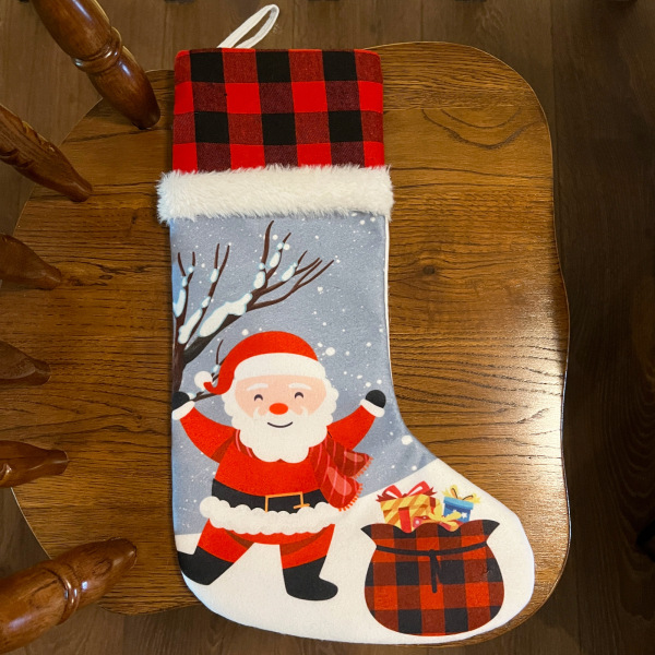 Juldekorationer Julstrumpor Gammal man snögubbe presentpåse Ch