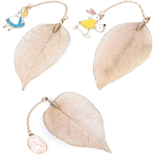 Metallikirjanmerkki, Xiuyer 3 kpl Vintage Elegant Hieno Lehti Boo DXGHC