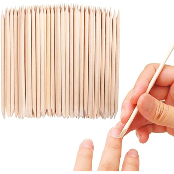 100-pack Dubbeländade Nagelbands-tryckare - Multifunktionella Nagelpinnar