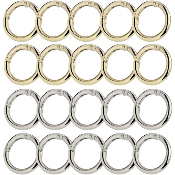 20 stk. Runde Snap Hooks, Fjeder Runde Snap Hooks, Fjeder Sn DXGHC