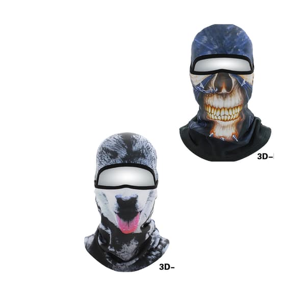 2 stk. Face Gini Bløde Udstyr 3D Dyr Hovedtelefon Maske Kold Beskyttelse