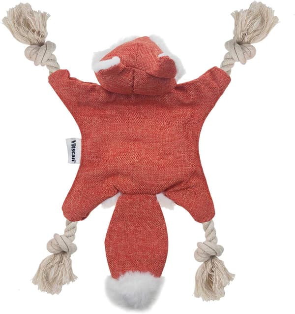 Stuffless Hundefiler for Valp, Knytte Squeaky Hundefiler Plush