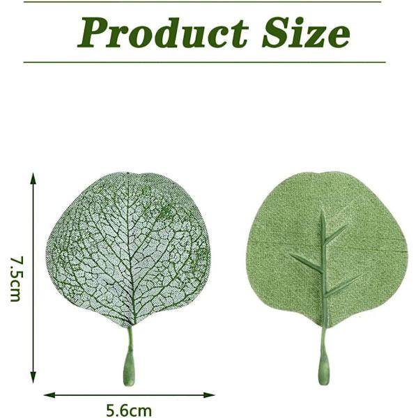 200 stk. Silke Eucalyptus Blade 7,5 cm Simulerede Runde Blade DIY W