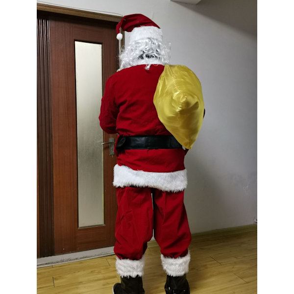 Julemandskostume Juledragt Fløjl Juleleg (L)