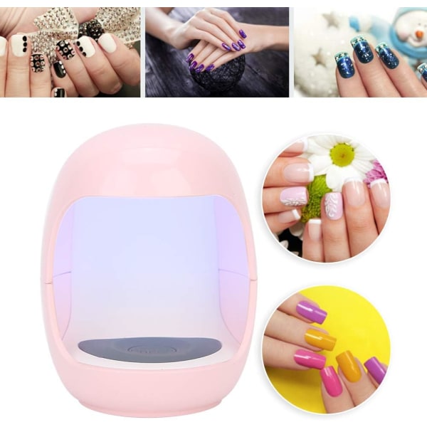 USB Bärbar Liten Nagellamp, Nagelsalong Gel UV Finger Torkare, LED C