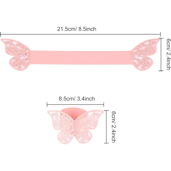 Papir Servietringe Butterfly Ring til M DXGHC