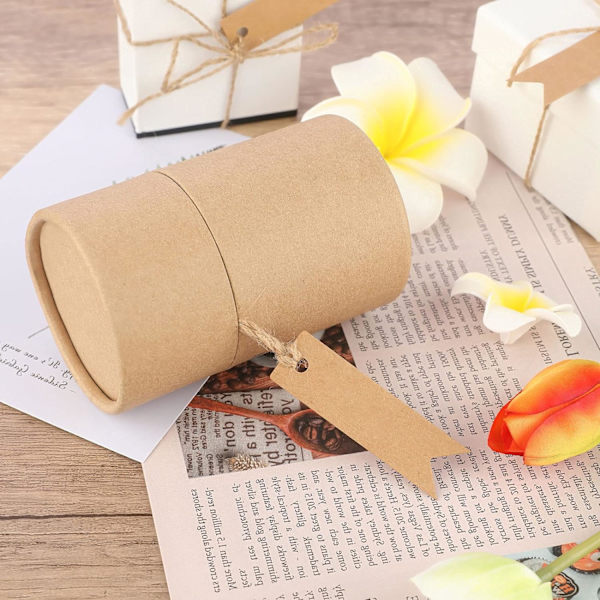 Kraft-laput, lahjalaput, 7x2cm Kraft-laput - Tyhjiä lappuja häihin,