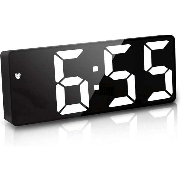 Digital väckarklocka, 6,7 tum LED-digital klocka sängbord väckarklocka M