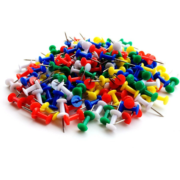 150 Stykker 5 Farger Multifargede Dekorative Push Pins Plasthode