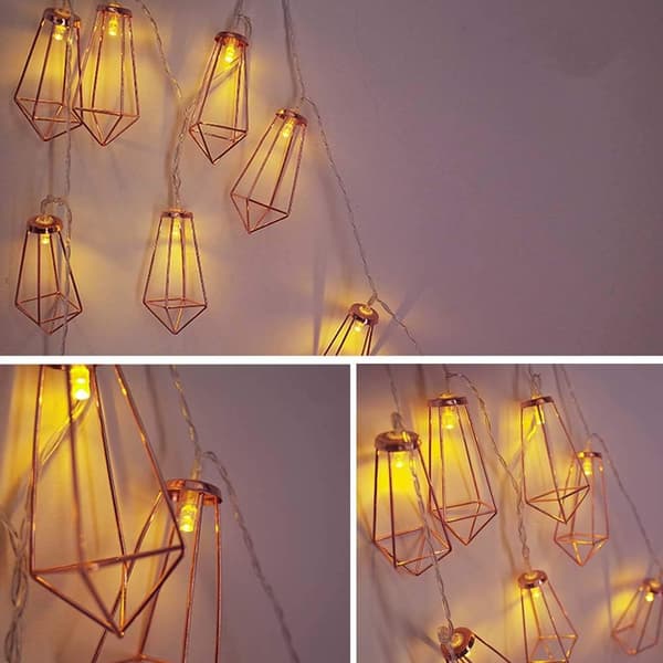 Glitrende stjerne 3m 20 lampe diamant lampe streng, geometrisk stri