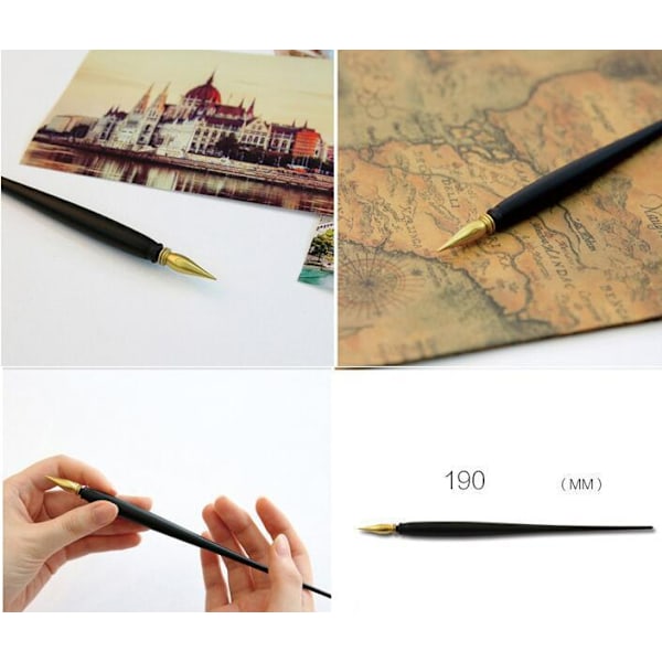 6 stycken skrapguldpennor i plast, enkla DIY-skrapstift