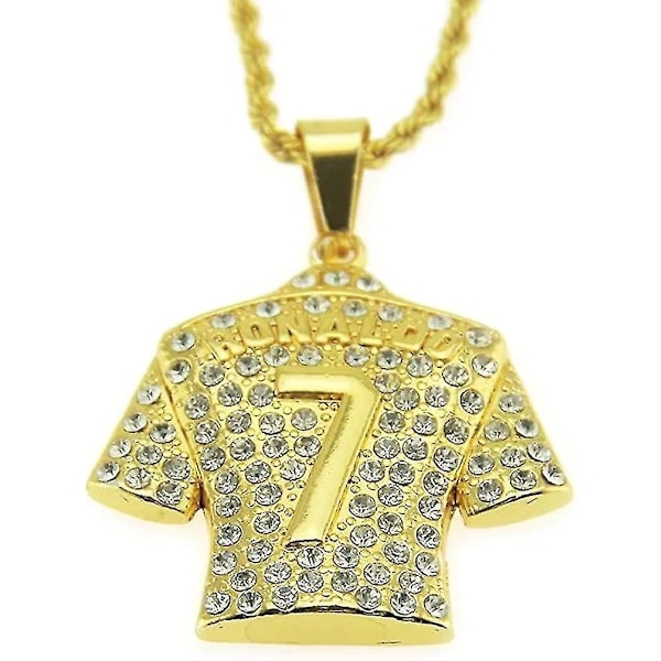 Fotbollströja Halsband för Män, Hip Hop Ronaldo nr 7 Jersey Halsband A