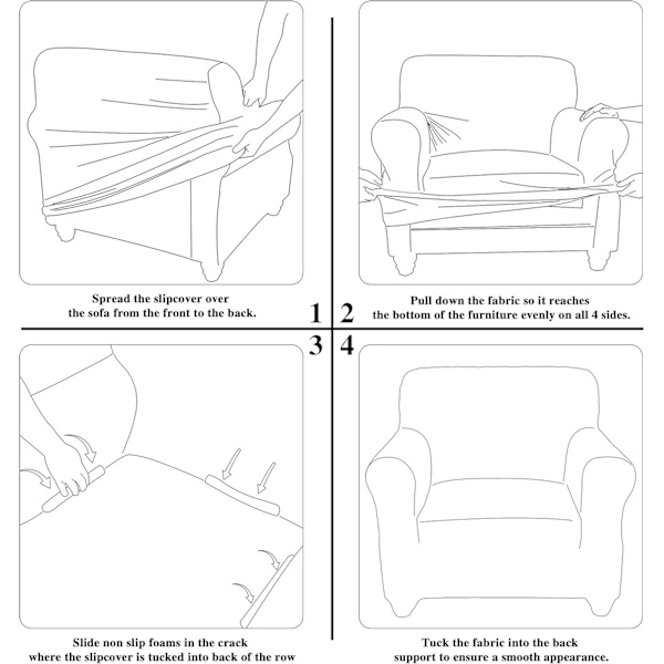 Spandex Stretch Sofa Trekk for Stue-Lenestol, En - DXGHC