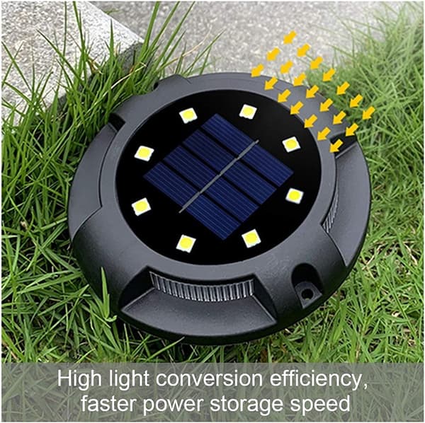 Laliled Solcellelys Utendørs 4 stk 8 LED Hvit Lys Solhage L