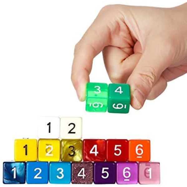 50 Stykker Polyhedriske Terninger Sæt 6-Sidet Spil Terninger Sæt med Sort Pose