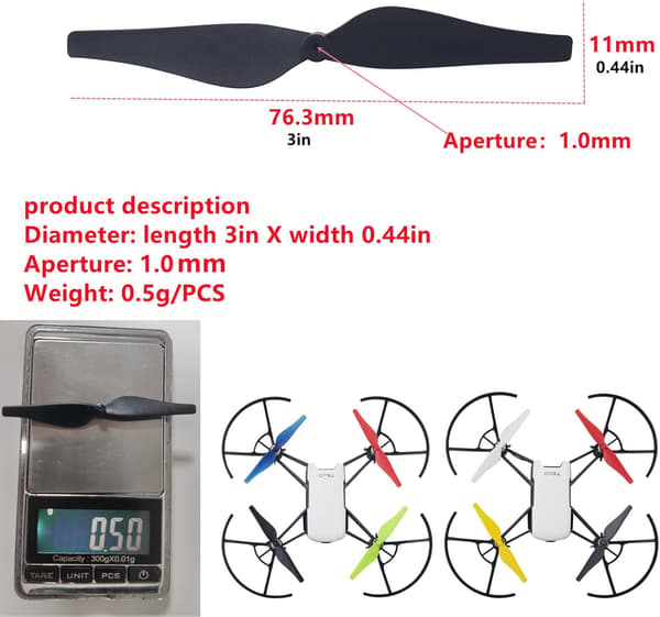 28 stk. Propeller til DJI Tello RC Quadcopter Reservedele Drone Bla