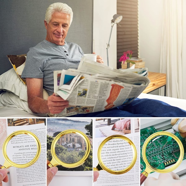 10 x Handhållen Läsförstoringsglas för äldre Läsande Svetsinspe