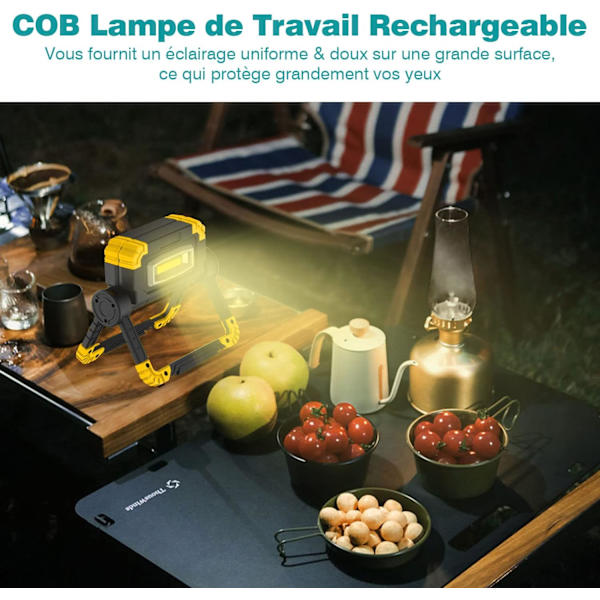 Laderbar LED-flomlys Foldbar LED-konstruksjonslys 3