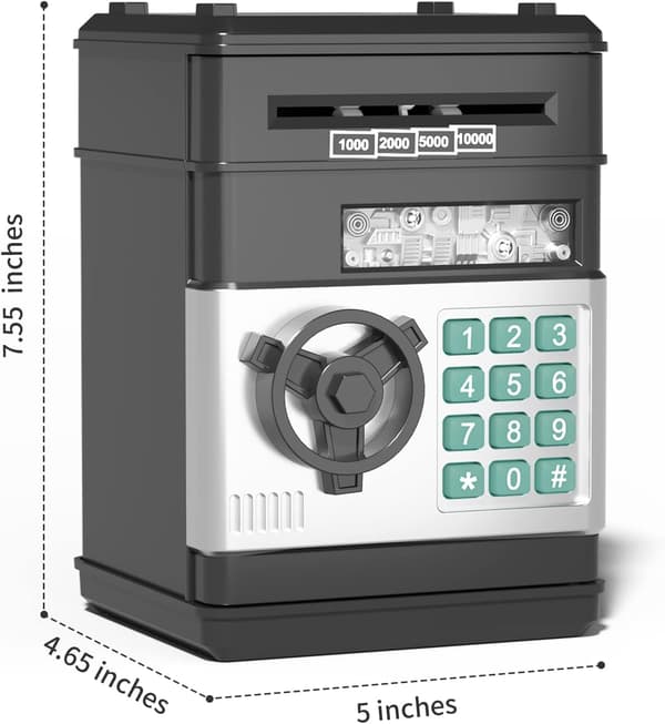 ATM-sparegris for ekte penger - Den beste gaven til jenter/gutter/barn, Blå