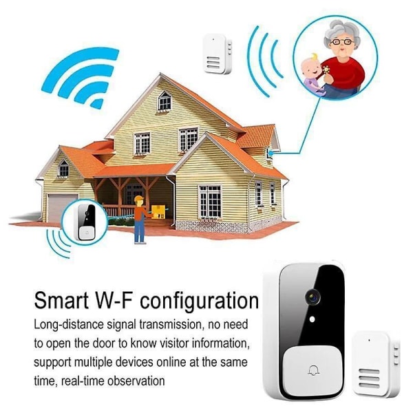 Video-ovikello Wifi Ulko Smart Ovikello Puhelu Intercom Smart H